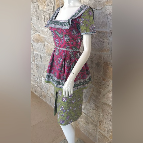 Gorgeous Rare Vintage 1950s Ruth Starling Originals Multi Floral Print Dress - Picture 8 of 15